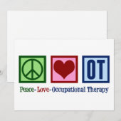 Vrede Liefde OT Ergotherapeut Feestdagenkaart (Voorkant / Achterkant)