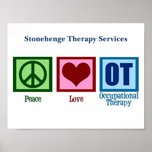 Vrede Liefde OT Ergotherapie Poster (Voorkant)