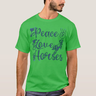Vrede Liefde Paard familie T-shirt