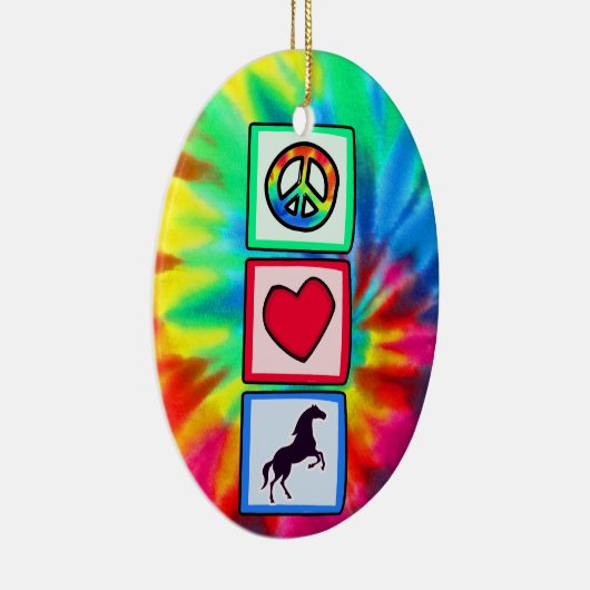 Vrede, liefde, paarden keramisch ornament (Rechts)