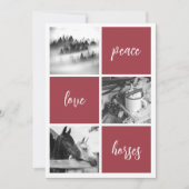 Vrede liefde paarden Paard minnaar Kerstmis Vakant Feestdagenkaart (Voorkant)