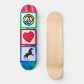 Vrede, liefde, paarden persoonlijk skateboard (Voorkant)