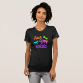 Vrede, liefde, paarden t-shirt (Voorkant volledig)