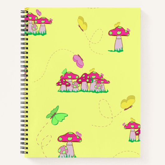 Vrede Liefde Paddenstoelen Notitieboek (Voorkant)