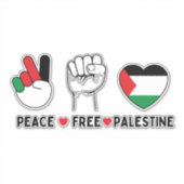 vrede liefde Palestina - vrijheid voor Palestijnen Sticker (Voorkant)