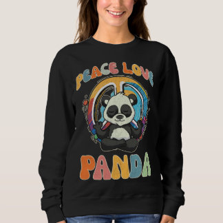 Vrede Liefde Panda Hippie Yoga  Bamboe Meditatie H Trui