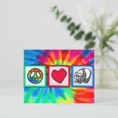 Vrede, liefde, Pandas Briefkaart (Staand voorkant)