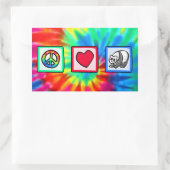 Vrede, Liefde, Panda's Rechthoekige Sticker (Tas)