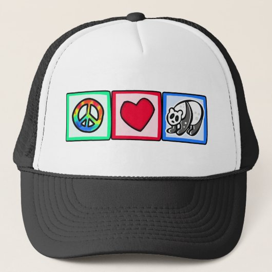 Vrede, liefde, Pandas Trucker Pet (Voorkant)