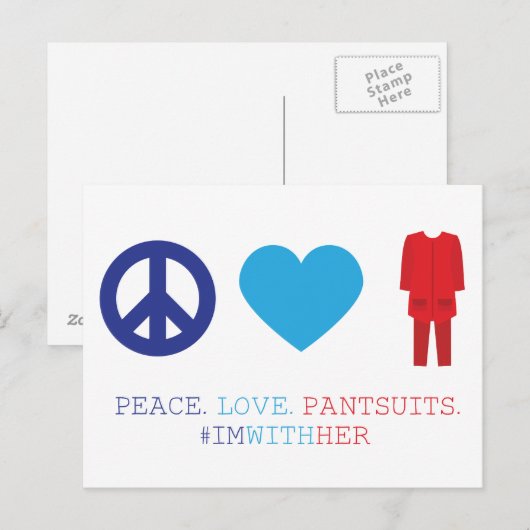 Vrede. Liefde. Pantpakken. Briefkaart (Voorkant / Achterkant)