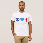 Vrede. Liefde. Pantpakken. T-shirt (Voorkant volledig)