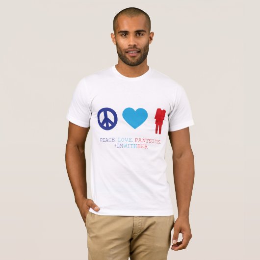 Vrede. Liefde. Pantpakken. T-shirt (Voorkant volledig)