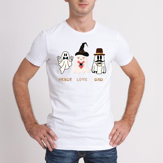 Vrede Liefde Papa Grappig Halloween T-shirt
