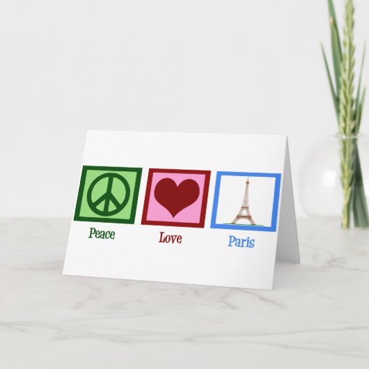 Vrede Liefde Parijs Kaart (Voorkant)