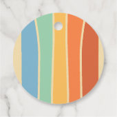 Vrede Liefde Party Retro Regenboog 6e Verjaardag Bedankjes Labels (Achterkant)