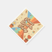 Vrede Liefde Party Retro Regenboog 6e Verjaardag Servet (Hoek)