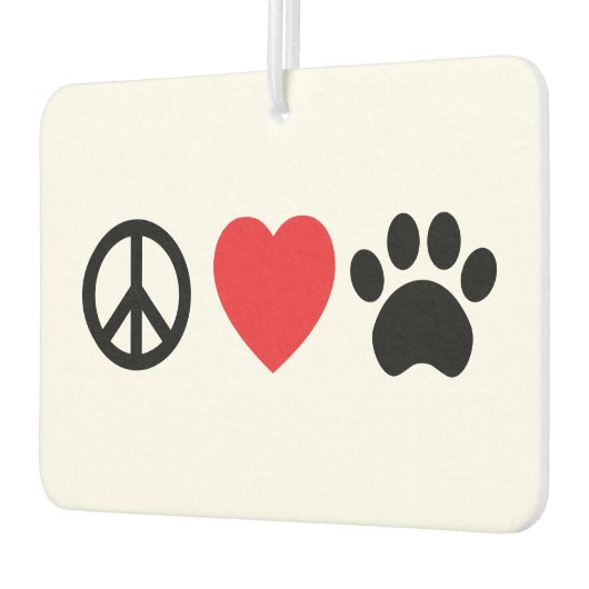 Vrede Liefde Paw Auto Luchtverfrisser (Links)