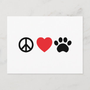 Vrede, Liefde, Paw Briefkaart
