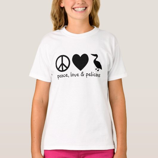 Vrede, Liefde & Pelikanen T-Shirt (Voorkant)