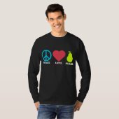 Vrede Liefde Peren Grappig Peer Fruit T-shirt (Voorkant volledig)