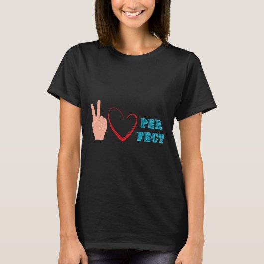 Vrede Liefde Perfect Team T-shirt (Voorkant)
