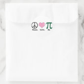 vrede liefde pi ronde sticker (Tas)