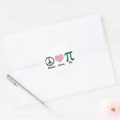 vrede liefde pi ronde sticker (Envelop)