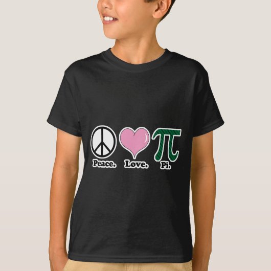 vrede liefde pi t-shirt (Voorkant)