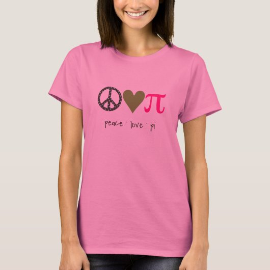Vrede, liefde, Pi T-shirt (Voorkant)