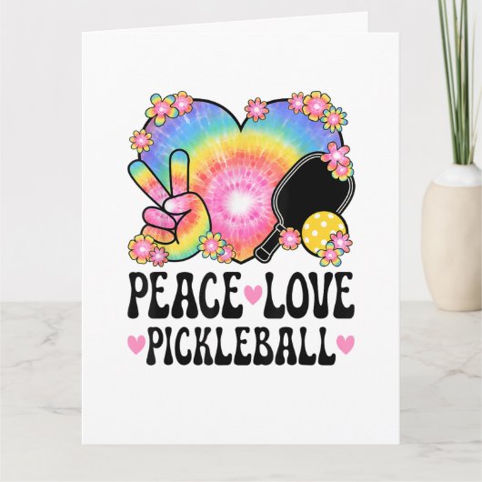 Vrede Liefde Pickleball Bedankkaart (Voorkant)