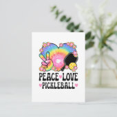 Vrede Liefde Pickleball Briefkaart (Staand voorkant)