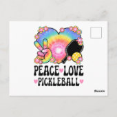 Vrede Liefde Pickleball Briefkaart (Achterkant)