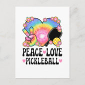 Vrede Liefde Pickleball Briefkaart (Voorkant)