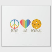 Vrede Liefde Pickleball  Cadeaupapier (Vlak)