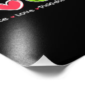 Vrede liefde Pickleball Court spelen houdt van Pic Foto Afdruk (Hoek)