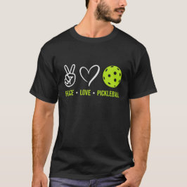 Vrede Liefde Pickleball, Grappige Pickleball Uitsp T-shirt