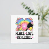 Vrede Liefde Pickleball Kaart (Staand voorkant)
