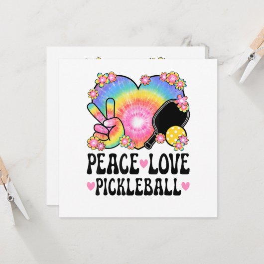 Vrede Liefde Pickleball Kaart (Voorkant / Achterkant in situ)
