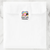 Vrede Liefde Pickleball Ronde Sticker (Tas)