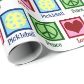 Vrede Liefde Pickleball Schattige Kerstmis Cadeaupapier (Rol Hoek)