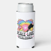 Vrede Liefde Pickleball Seltzer Blikjeskoeler (Seltzer Voorkant)