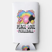 Vrede Liefde Pickleball Seltzer Blikjeskoeler (Voorkant)