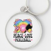 Vrede Liefde Pickleball Sleutelhanger (Voorkant)