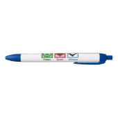 Vrede Liefde Pilates Leuke Custom Studio Marketing Blauwe Inkt Pen (Bodem)