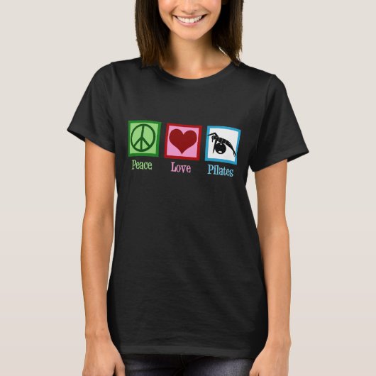 Vrede Liefde Pilates T-shirt (Voorkant)