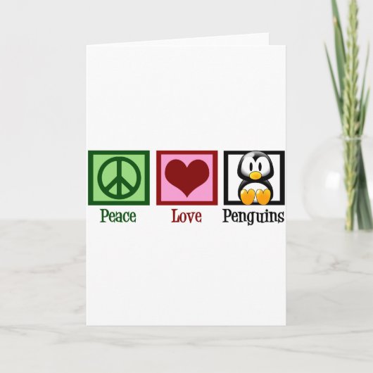 Vrede Liefde Pinguïns Kaart (Voorkant)
