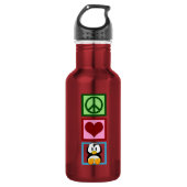 Vrede Liefde Pinguïns Waterfles (Voorkant)