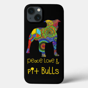 "Vrede Liefde & Pit Bulls" Pop Art iPhone Hoesje