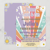 Vrede Liefde & Plezier Groovy Hippie Zon & Madelie Kaart (Voorkant / Achterkant)