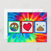 Vrede, liefde, poep briefkaart (Voorkant / Achterkant)
